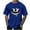 Blue, variant on Summer Men's Round Neck T-Shirt Fashion Casual Smiling Face Printed T-Shirt Top Black