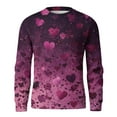 thumbnail image 6 of QHRMKOG Valentines Sweater Men Romantic Heart Print Pullover Relaxed Fit Long Sleeve Crew Neck Sweater Winter Trendy Top Pink M, 6 of 6