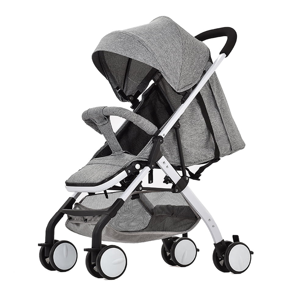 Airplane Baby Stroller One Step Fold Lightweight Convertible Baby Carriage with 5Point Safety