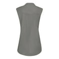 thumbnail image 4 of HIMIWAY Summer Hot Shirts for Women Ladies Fashion Casual Formal Versatile Solid Color Button Sleeveless Top Shirt, 4 of 5