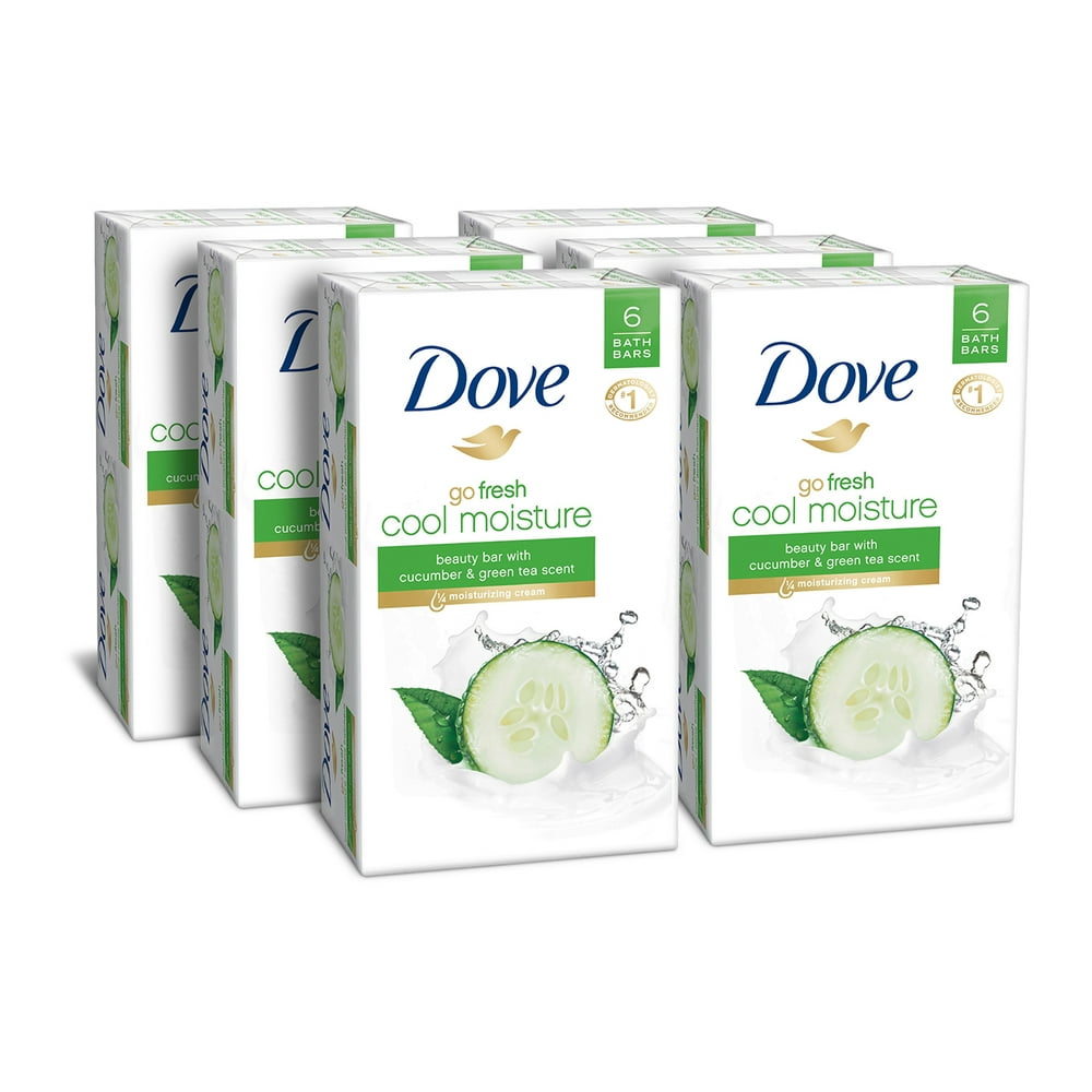 36 Count Dove Go Fresh Beauty Bar Soap Cool Moisture Cucumber Green Tea