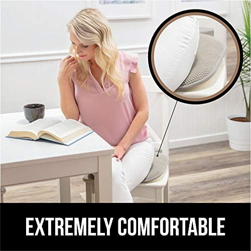 Gorilla Grip Memory Foam Chair Cushions Slip Resistant Thick and Comfortable Seat Cushion Pads Premium Large Size Durable Soft Mat Pad for Office Dining Kitchen Chairs 6 Pack 16x16 Inch Wine