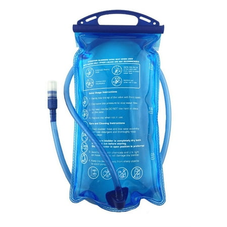 Hydration Bladder 2/3 Liter Leak Proof Water Reservoir, Military Water Storage Bladder Bag, BPA Free Hydration Pack Replacement, for Hiking Biking Climbing Cycling Running, Large Opening, Blue (Best Hydration Pack For Mountain Biking 2019)