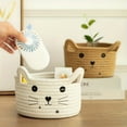 thumbnail image 6 of 1pc Woven Rope Cat Basket Organizer - Stackable Storage for Nursery, Pet Toys, Home Decor - Durable Fabric Cat Dog Gift Basket, Playful Storage Solution Handcrafted Basket, Storage Shelf Baskets, 6 of 26