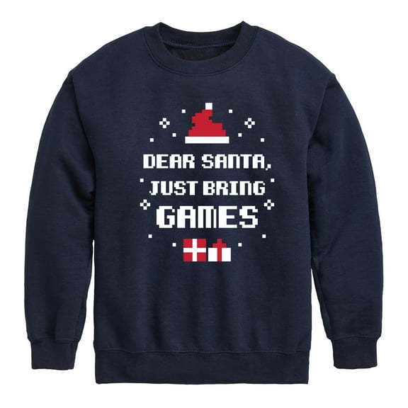 Instant Message - Bring Games Christmas - Toddler & Youth Crewneck Fleece Sweatshirt