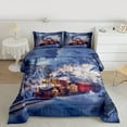 thumbnail image 2 of Homewish Cartoon Train Bedding Comforter Set 2pcs for Teens Boys Girls,Steam Engine Railway Twin Comforter Sets Microfiber,Merry Christmas Breathable Bedding Set,Microfiber Bedroom Decor,Reversible, 2 of 8