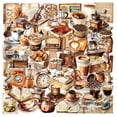 thumbnail image 1 of Paquete de pegatinas Vintage Coffee, 50 unidades, calcomanías de vinilo para café, 1 of 2