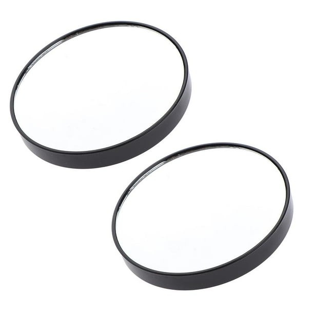 2 espejos de pared con ventosa y aumento de 10 aumentos para maquillaje y dormitorio. Negro