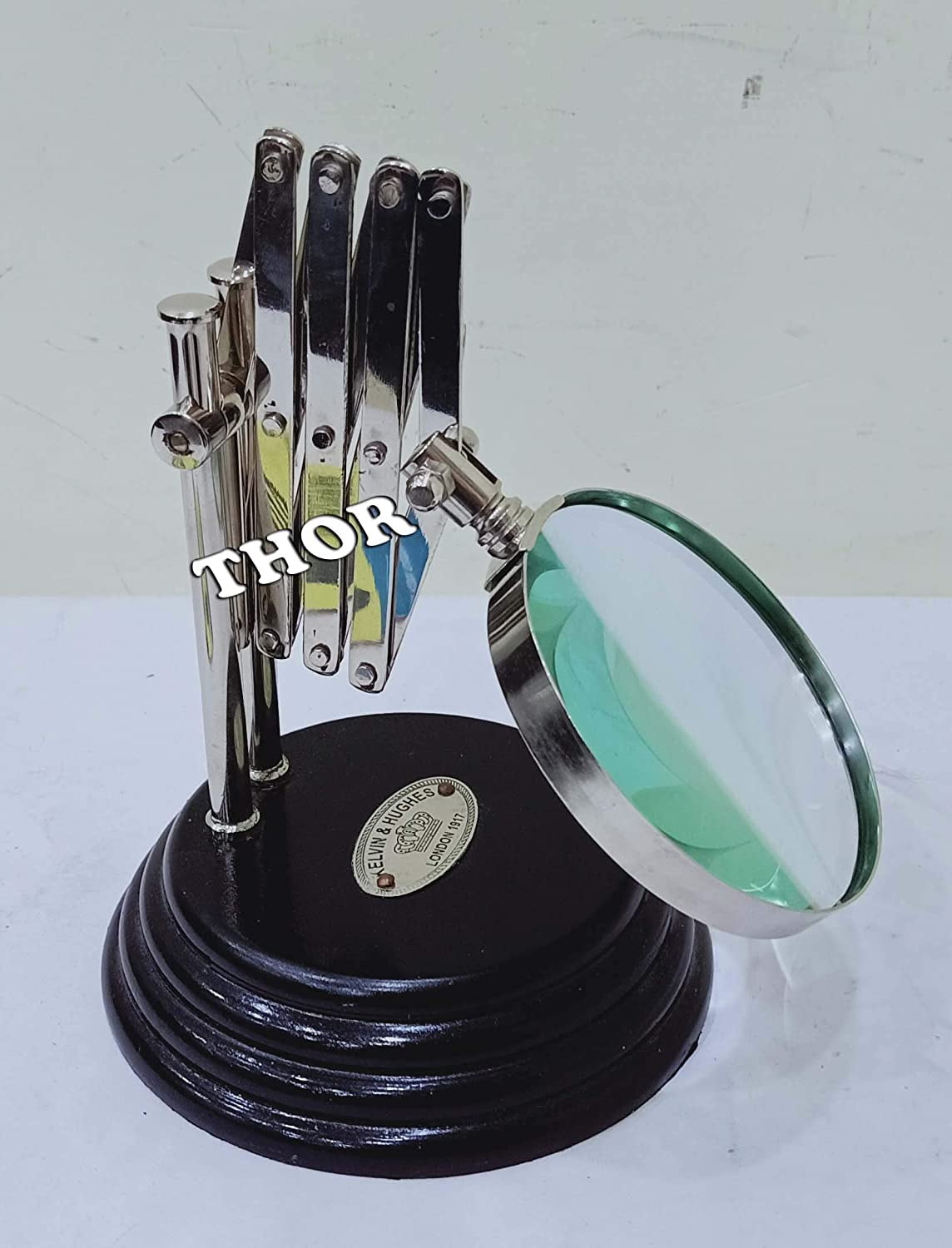 Nautical Brass Desktop Vintage Style Desk Top Channer Magnifier Magnifying Glass