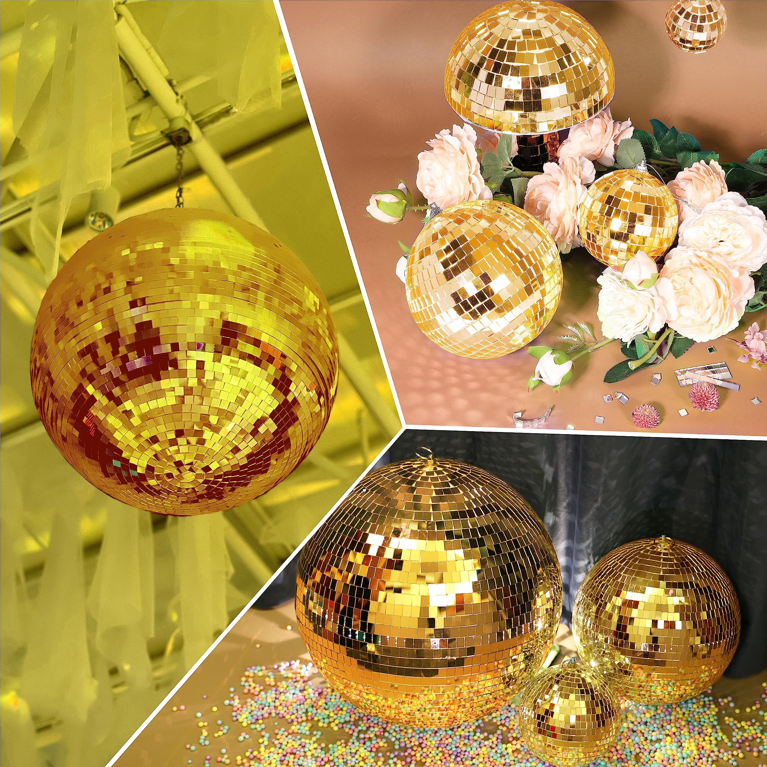 2360 Disco Ball Tiles  5 X 5 Mm Self-adhesive Mirror Peel And Stick Mosaic For Diy Photo Frame Art Collage Indoor Decor (luxury Gold)