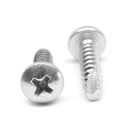 

#6-20 x 1 (FT) Coarse Thread Thread Cutting Screw Phillips Pan Head Type 25 Low Carbon Steel Zinc Plated Pk 250