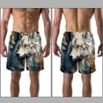 thumbnail image 3 of luoweisi Men's Beach Shorts Quick Dry Swim Trunks with Mesh Lining Wolf XL, 3 of 5