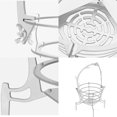 thumbnail image 3 of Grille Pliante en Acier Inoxydable pour Bois de Chauffage Extérieur Feu de Camp, 3 of 8