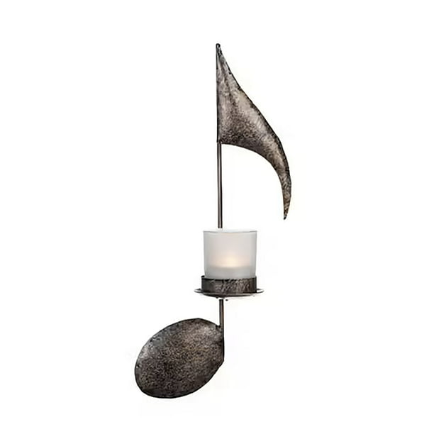 Black Music Note Wall Sconce, Treble Clef Musical Note Wall Decor