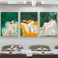 thumbnail image 4 of 3pcs Modern Canvas Art Set - Vibrant Women Resting Prints, Framed & Ready to Hang for Living Rooms, Bedrooms & Cafes, 4 of 8