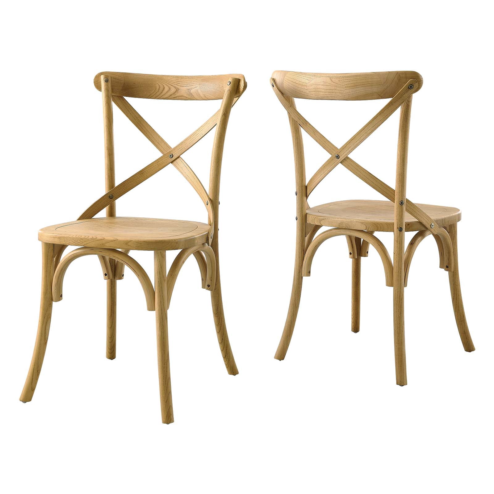 Modway Gear Modern Style Elm Wood Dining Side Chair in Natural Finish