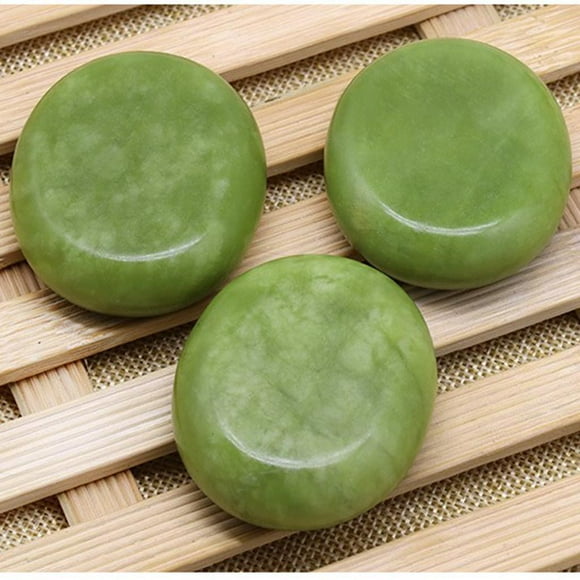 Natural Jade Massage Stones Hot Cold Stone for Body Spa Massage 6x8cm 6 x 8cm