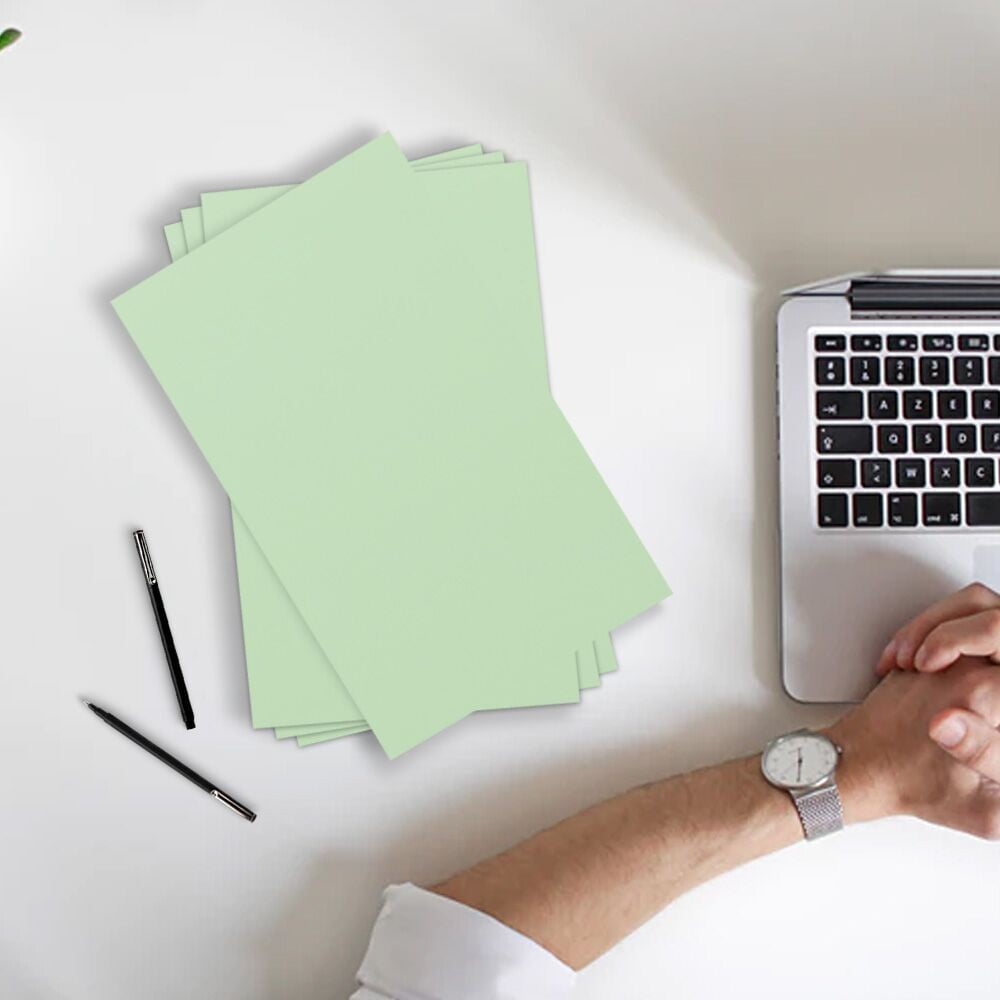 JAM Paper Vellum Bristol 67lb Cardstock, 11 x 17 Ledger Size Coverstock, Green, 50 Tabloid Sheets/Pack