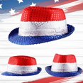thumbnail image 5 of Fashion Savings!tupukom Independence Day Decor 4th Of July Decorations Fourth of July Accessories Red White and Blue Hats Theme Party Costume for Women Man Adult, 5 of 7