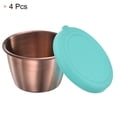 thumbnail image 3 of Contenedor de aderezo para ensaladas Uxcell de 4 piezas, 2.4oz, contenedores de cocina de acero inoxidable, azul cielo, 3 of 6