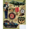Military Grand Adhesions Embellishments-Marines, Pk 3, K&Company