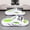 White And Green, variant on Men's Streetwear Platform Slide Sandals, EVA Open-Toe Slippers with Contrast Color Footbed and Graphic Print for Indoor, Outdoor, and Casual Wear