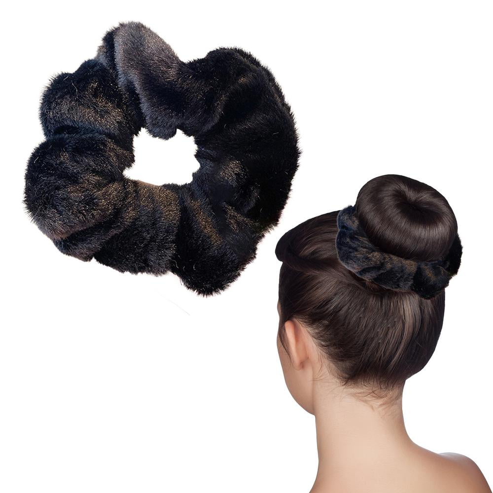 Winter Faux Fur Hair Scrunchie Soft Elastic Hair Band Women Cute Ponytail Holder 