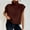 Brown, variant on Sleeveless Womans Sweaters Black Cable Knit Turtleneck Sweater Dressy Pullover Loose Sweater Vest Ladies Jumpers S