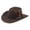 Z11-Brown, variant on Shapeable Felt Cowboy Hat Cattleman Wide Brim Western Hat for Rodeo Daily