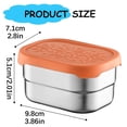 thumbnail image 4 of 1pc Stainless Steel Snack Container, Small Food Storage Lunch Box with Patterned Silicone Lid, Reusable Condiment Cup for Home, Travel, Picnic & Meal Prep, 3.72 fl oz, 4 of 6