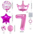 thumbnail image 2 of Set de Globos HAUCIAJEIN Número 7 Rosa de 32" para Cumpleaños, 2 of 4