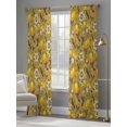thumbnail image 3 of Orange Yellow Lemon Birds Sheer Curtains 96 Inch Length 2 Panels Set, Summer Botanical Tropical Voile Window Treatment Semi Sheer Long Curtains Drapes for Bedroom/Living Room/Kitchen 52"x96"x2, 3 of 7