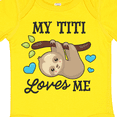 thumbnail image 4 of Inktastic My Titi Loves Me with Sloth and Hearts Boys or Girls Baby Bodysuit, 4 of 5