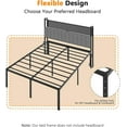 thumbnail image 6 of Full Bed Frame, Heavy Duty Metal Platform, No Box Spring Needed, Steel Slat Support, Easy Assembly, Noise-Free, 12 inch Underbed Storage Space, Black, 6 of 10