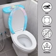 thumbnail image 3 of COEQINE Toilet Lid Dust Cover 2 Piece Set, Breathable Elastic Bottom Stretchable Toilet Cover Set for Home Bathroom Decoration, Sea Turtle Heart Starfish, 3 of 7