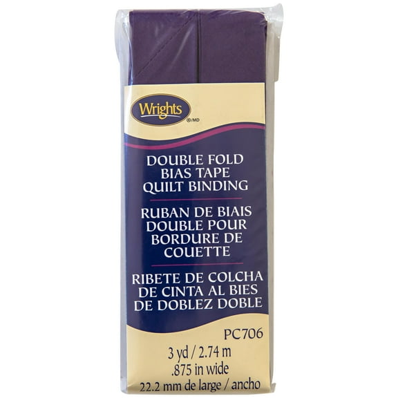 Wrights 7/8" Plum Quilt Binding, 3 yd