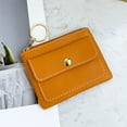 thumbnail image 2 of Xfvqtps Women Coin Purses Snap Fastener Zip up Solid Color Simplicity Leather Wallet Brown, 2 of 7