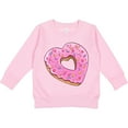 thumbnail image 2 of Inktastic Heart Shaped Donut with Pink Icing and Sprinkles Toddler Sweatshirt, 2 of 4