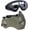 Gray, variant on Airsoft Protective Gear Set, Half Face Mesh Mask with Ear Protection and Goggles for Adult Men Women BBS Paintball Shooting CS Survival Games Cosplay
