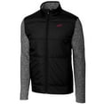 thumbnail image 2 of Men's Cutter & Buck Black New Mexico State Aggies Vault Big & Tall Stealth Hybrid Quilted Full-Zip Windbreaker Jacket, 2 of 3