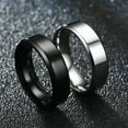 thumbnail image 3 of VEAREAR Wide Anti-rust Men Ring Stainless Steel Simple Exquisite Engagement Ring Fashion Jewelry, 3 of 5