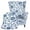Blue Floral Print, variant on KUIFORTI Snowflake Print Wing Back Chair Slipcovers Pet Friendly Soft 2 Pcs Protect Against Dirt & Messes for Living Room and Bedroom