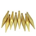 thumbnail image 6 of Northlight Shatterproof 4-Finish Christmas Finial Drop Ornaments - 6" (152mm) - Burnt Orange - 8ct, 6 of 7