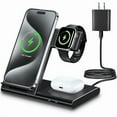 thumbnail image 1 of HAYANCharging Station for Apple Multiple Devices, Foldable 3 in 1 Wireless Charger for iPhone 16 15 14 13 Pro Max Plus &Apple Watch 10 9 Ultra 8 7 6 5 4 3 2 SE/AirPods Pro 4 3 2, 1 of 1