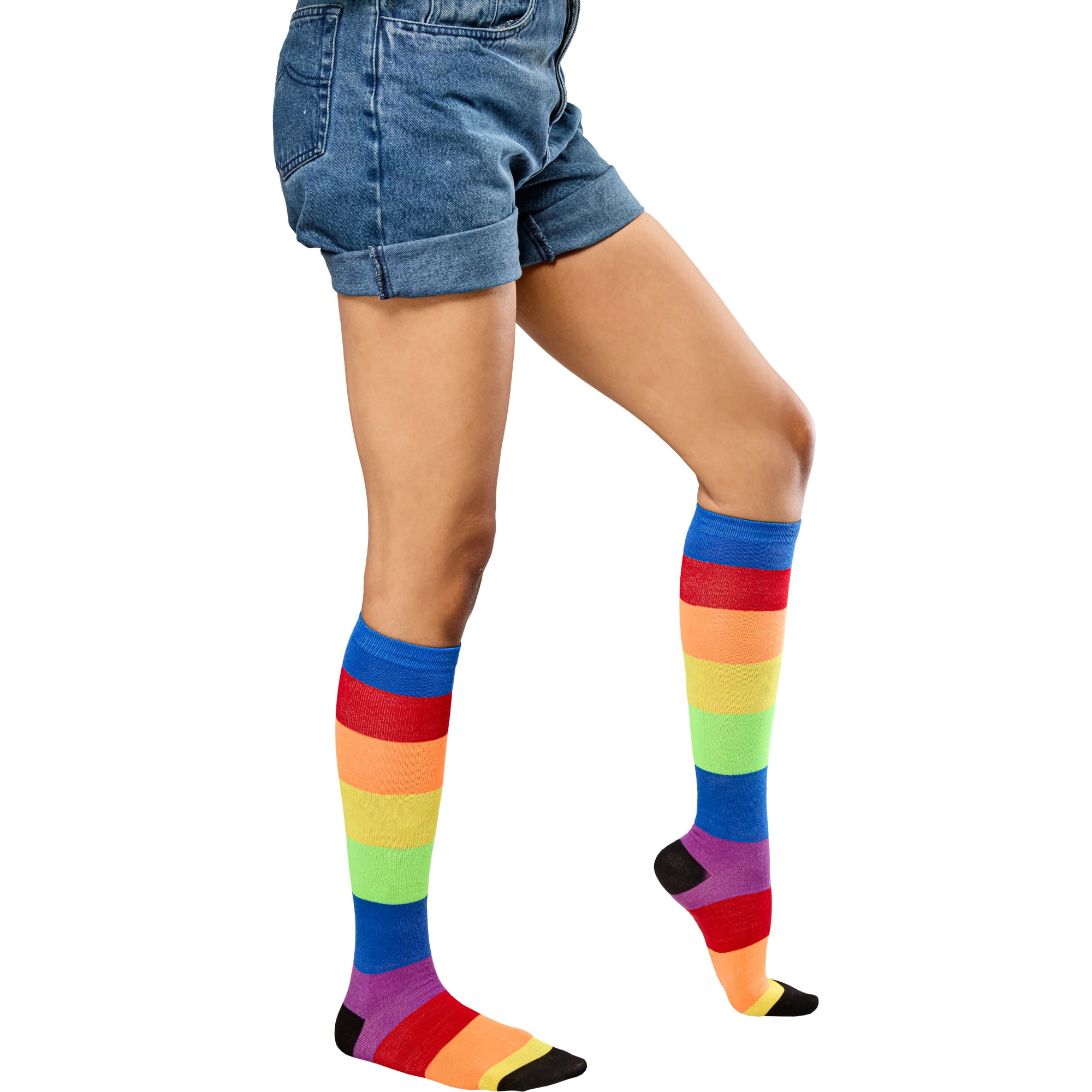 Rubies Rainbow Striped Socks, One Size