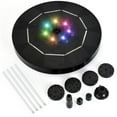 thumbnail image 1 of 16CM  Solar Fountain Pump 3.5W Battery Powered Birdbath Fountain with 7LED Colorful Light Floating Garden Water Pump Outdoor Water Feature for Garden Pool and Fish Tank, 1 of 7
