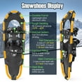thumbnail image 2 of Gymax 21'' 4-in-1 Lightweight Terrain Aluminum Snowshoes w/ Ski Poles Carry Bag Gold, 2 of 10