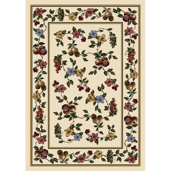 Milliken Signature Area Rug LORELEI OPAL Lorelei Opal Peaches Fruits 5' 4" x 7' 8" Rectangle