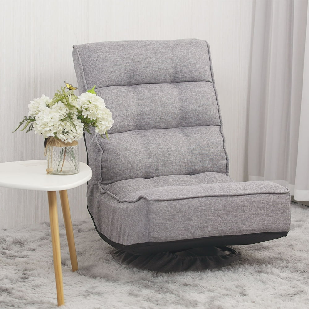 Jaxpety 360 degrees Swivel Gaming Chair, Folding Floor Chair with 7