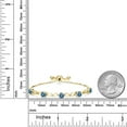 thumbnail image 2 of Gem Stone King 18K Yellow Gold Plated Silver Bracelet Persian Blue Moissanite (2.55 Cttw), 2 of 3